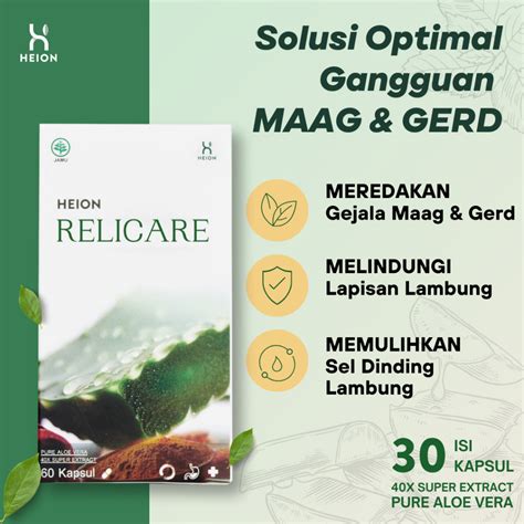 Jual Heion Relicare 30 KAPSUL Solusi Ampuh Asam Lambung Maag Dan