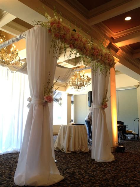 ALL WHITE FABRIC CHUPPAH HILLCREST Chuppah Ceremony Decorations