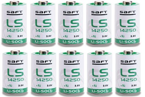 LS14250 10 Batterie Litio 3 6V 1200mAh SAFT Elettro LED