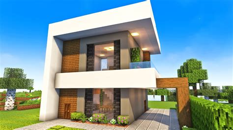 Minecraft Como Construir Uma Casa Moderna Tutorial Manyacraft Youtube