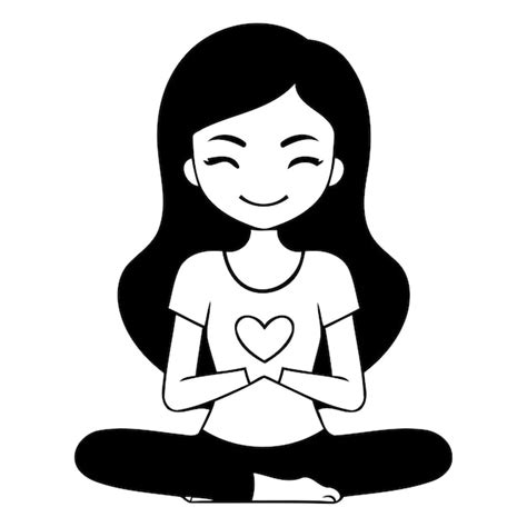 Ilustraci N Vectorial De Una Mujer Meditando En Posici N De Loto Con Un