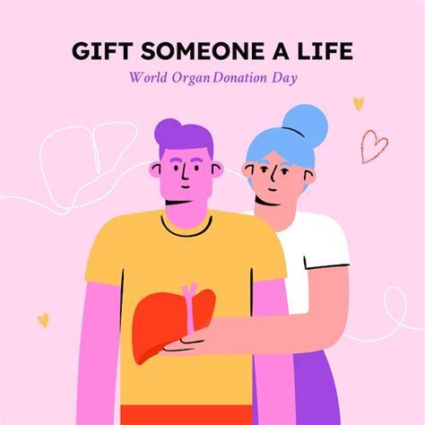 Premium Vector Flat World Organ Donation Day Illustration