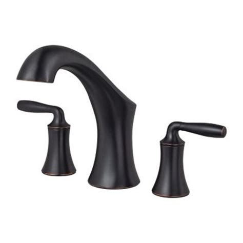 Pfister Iyla Tuscan Bronze 2 Handle Deck Mount Roman Mid Arc Bathtub Faucet At