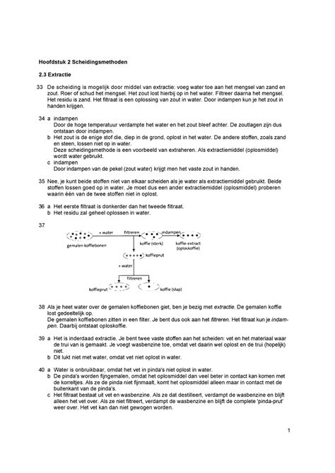 H P Na Hw Hoofdstuk Scheidingsmethoden Extractie De