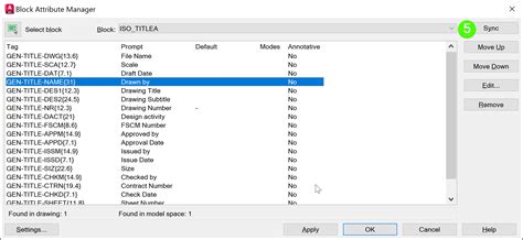 AutoCAD Mechanical에서 제목 블록을 편집할 때 속성 폭