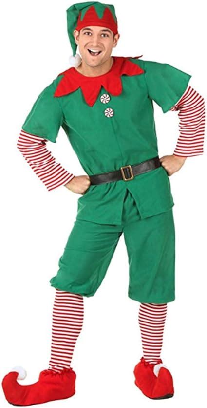 Sawera Costume De Lutin De Noël Deguisement Lutin Adultes Costume D