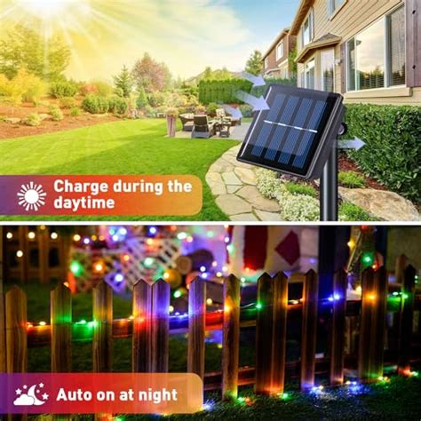 JMEXSUSS 2 Pack Solar Christmas Lights Outdoor Waterproof Total 66FT