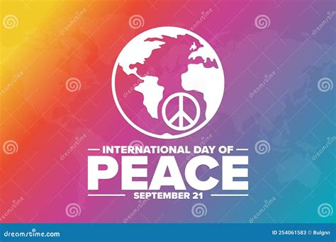 International Day Of Peace September 21 Holiday Concept Stock Vector