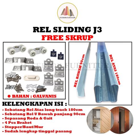 Jual Rel Pintu Sliding Geser Rel Pintu Geser Galvanis Tebal Sliding