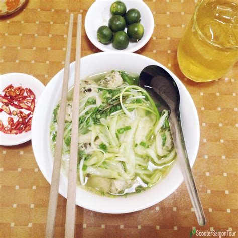 Clear Rice Noodle Soup Hu Tieu In Vietnam Scooter Saigon Tours