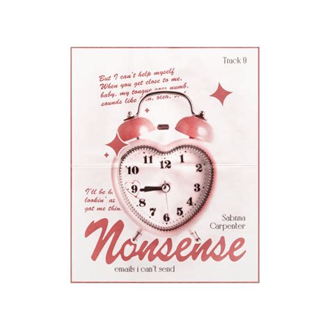 Sabrina Carpenter NONSENSE Poster - Etsy