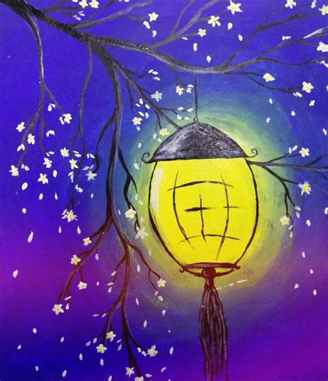 Lantern Acrylic Painting Painting Acrylic Painting Art