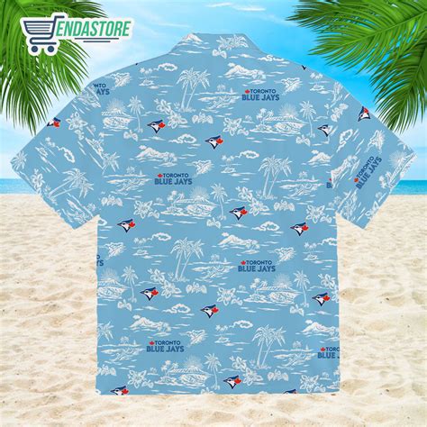 Toronto Blue Jays Palm Tree Hawaiian Button Up Shirt