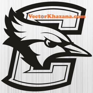 Creighton Bluejays C Bird Black SVG | Creighton Bluejays Bird PNG