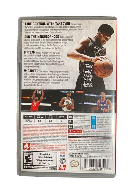 Nba 2k19 Nintendo Switch 2018 710425550515 Ebay