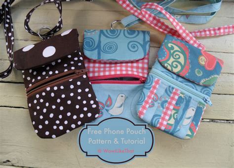 Free Phone Pouch With Zipper Pattern And Tutorial