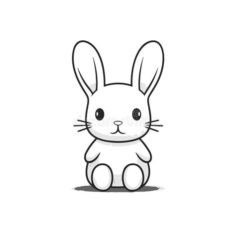 Bunny Hand Drawn Illustration Bunny Vector Doodle Style Cartoon