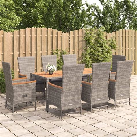 Tidyard 9 TLG Garten Essgruppe Terrassenmöbel Set 8 Personen