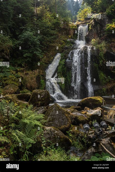 A Vertical Shot Of Triberg Waterfalls The Highest Waterfalls In