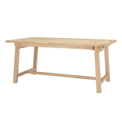 StyleWell Unfinished Wood Rectangular Trestle Table For 6 68 In L X