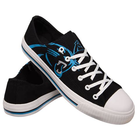 Carolina Panthers Nfl Mens Low Top Big Logo Canvas Shoes