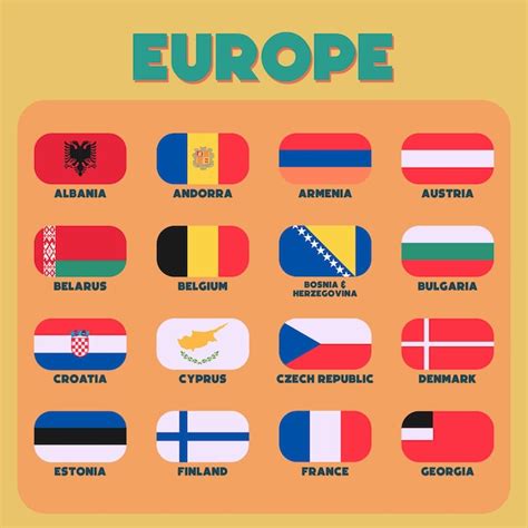 Premium Vector Europe Flags Of