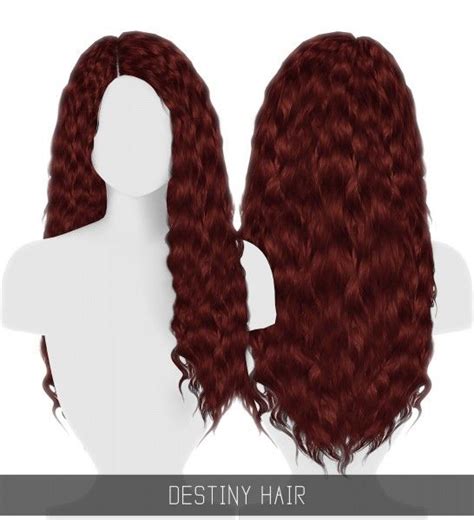 Simpliciaty Destiny Hair Sims Hairs Sims Hair Sims Curly Hair