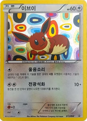 Eevee Bw Korean Promo Pokumon