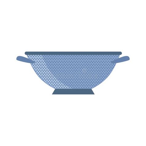 Colander Icon Kitchen Colander Pasta Strainer Cartoon Illustration