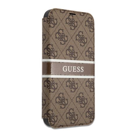 Maska Futrola Na Preklop Guess Bk Pu G Stripe Za Iphone Braon