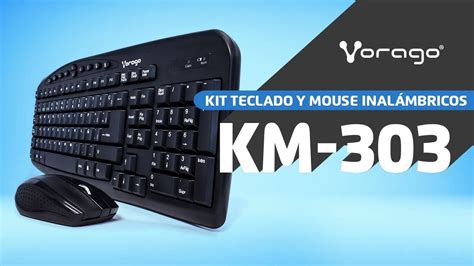 KM 303 Kit teclado y mouse inalámbricos Vorago YouTube