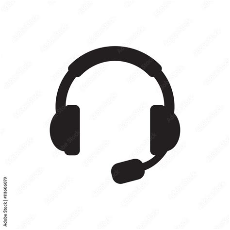 Headset Icon Vector Headset Sign Isolated On White Background Headset