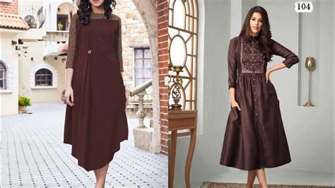 Brown Colour Combination Dress Designing Kurti Ideas Colour Contrast