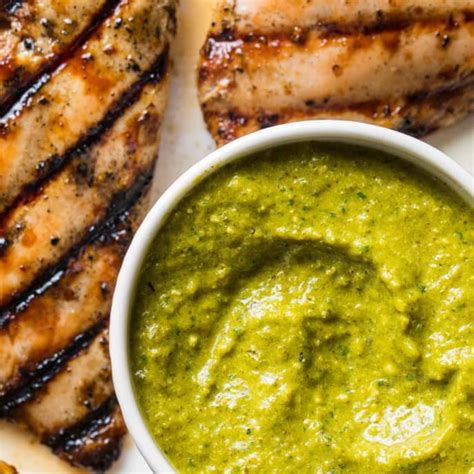 Grilled Boneless Skinless Chicken Breasts With Poblano Pepita Sauce