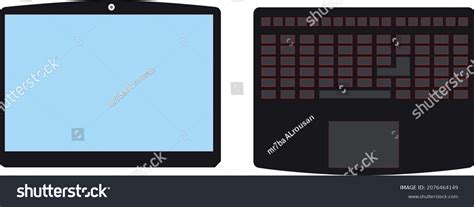 Black Red Gaming Laptop Pc Stock Vector (Royalty Free) 2076464149 ...