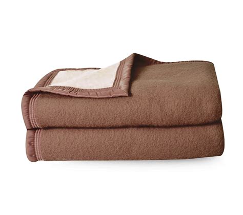 Couverture Pure Laine Vierge Woolmark G M Volta X Cm Marron