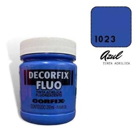 Pintura acrílica fluorescente Decorfix 250 ml 1023 Blue Corfix