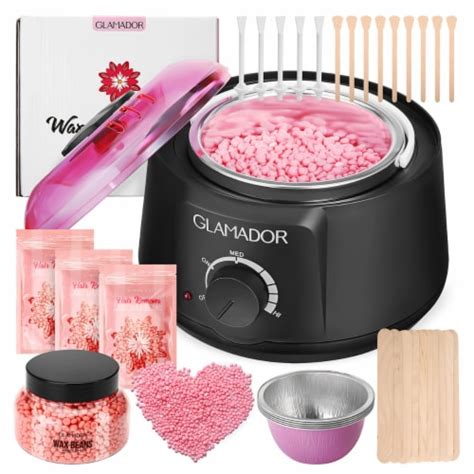 Waxing Hair Removal Set Wax Machine Warmer Heater Beads Spatulas Bowls