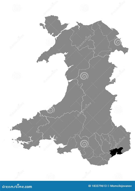 Location Map of Newport County Stock Vector - Illustration of welsh ...