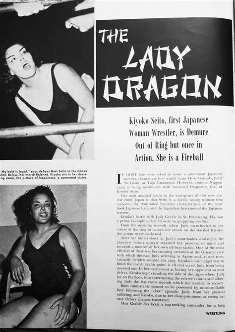 The Ring Wrestling Magazine Dec Female Dragon Female Athletes