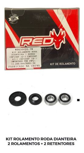 Kit Rolamento Roda Traseira Honda Crf230 Crf150f Red Dragon MercadoLivre