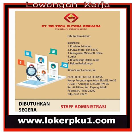 Lowongan Kerja Pekanbaru Terbaru April Loker Pekanbaru