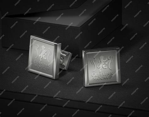 Premium PSD | Elegant metallic cufflinks for men's shirts