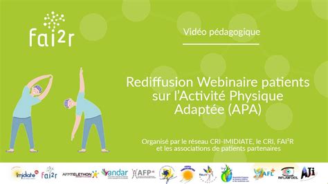 Rediffusion Webinaire Patients Activit Physique Adapt E Apa Youtube