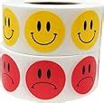 Amazon Smiley Face Frowny Face Stickers Yellow Happy Red Sad