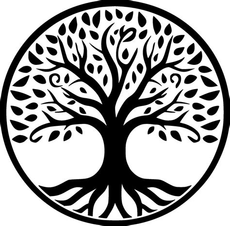 Tree Of Life Minimalist And Flat Logo Vector Illustration