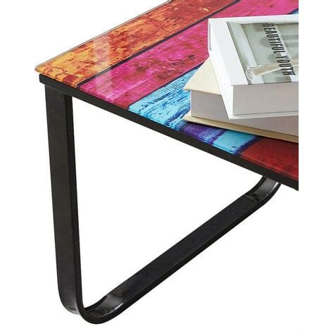 Table Basse Moderne Table D Appoint Plateau En Verre Meuble De Salon