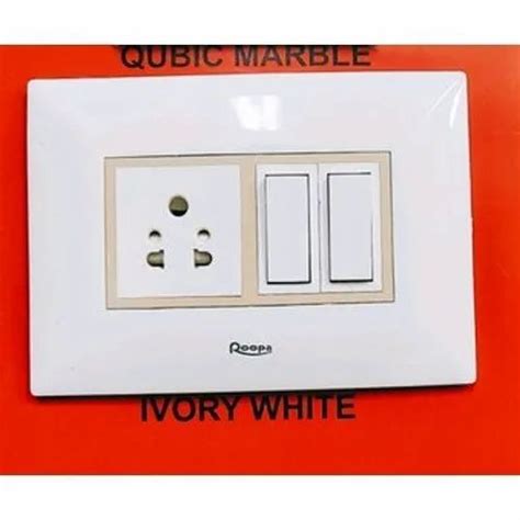 Roopa Qubic Marble 6a Modular Switch Socket Combination Polycarbonate Module Size 1m At Rs