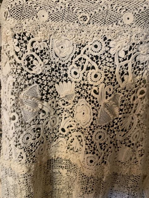 Antique Edwardian Irish Crochet Lace Dress Originall Gem