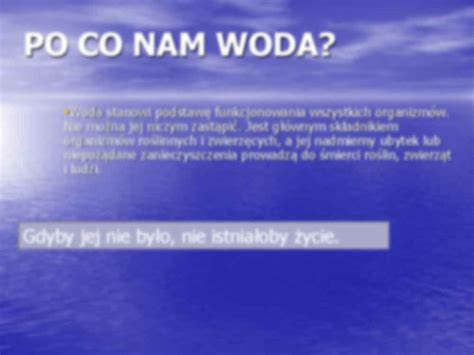 Woda I Jej Gospodarcze Wykorzystanie Gr Prezentacja Notatek Pl